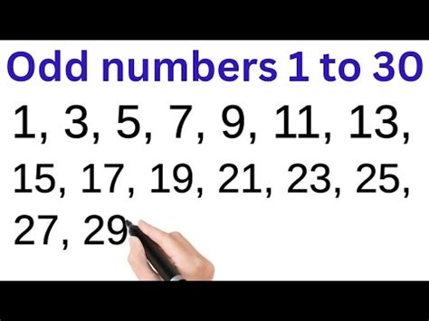 odd number 1 to 30|Odd numbers .